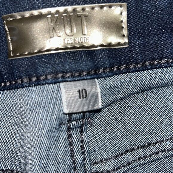 Kut From The Kloth  Mid-rise Flare Navy Blue Jeans(Size 10) - Picture 9 of 10